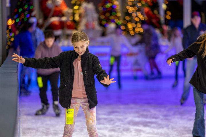 a person walking down a street