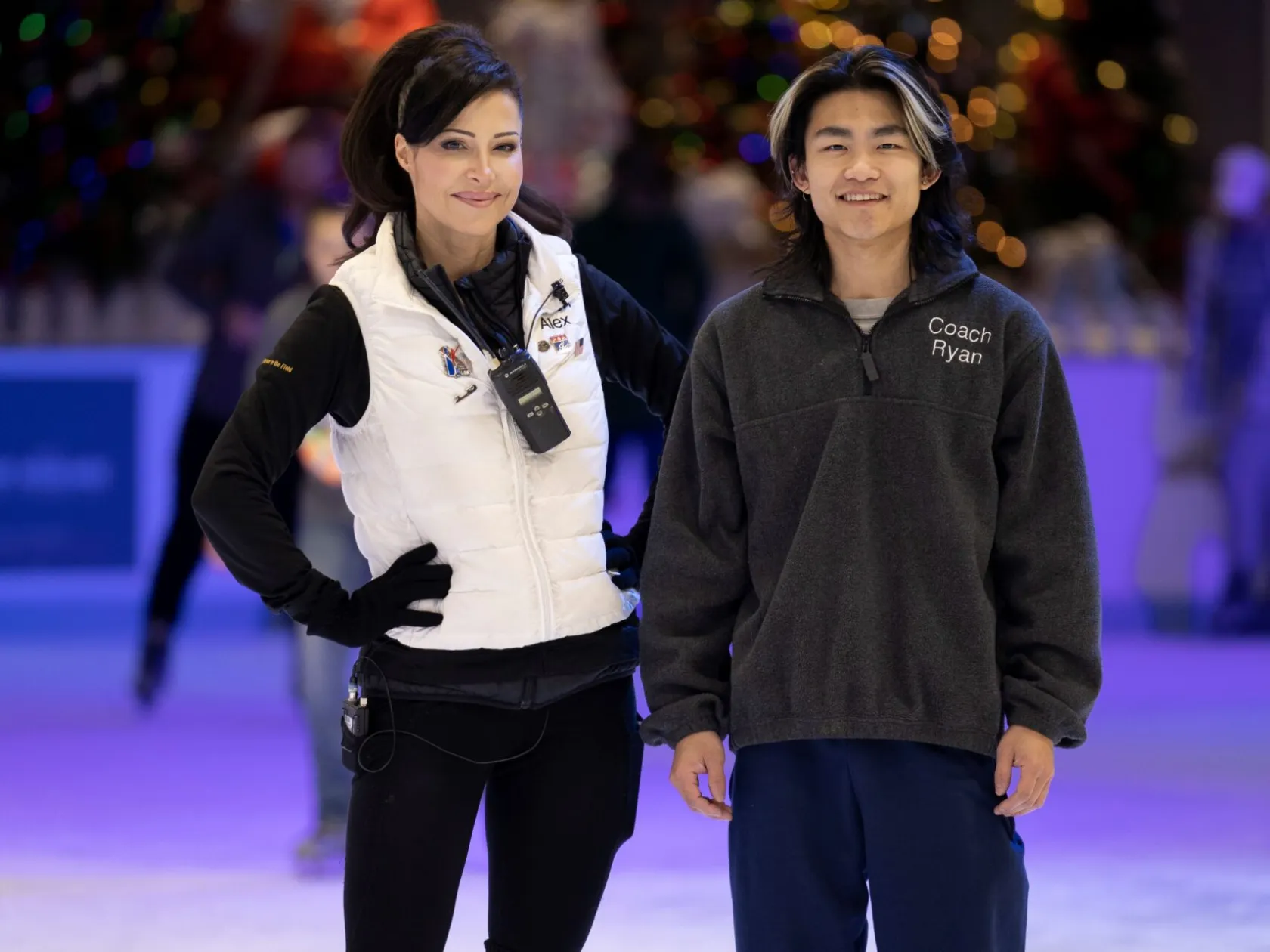 a person that is standing in the snow